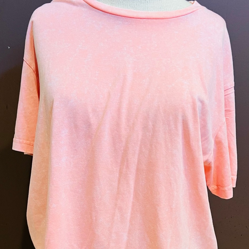 Rebellious One Peach Short Sleeve Crewneck Tee
